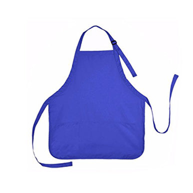 Apron Commercial Restaurant Home Bib Spun Poly Cotton Kitchen Aprons (3 Pockets) - Fit, Durable Waitress, Waiter - Black, Green, Royal, Navy, Green, Red, White, 22" x 24"