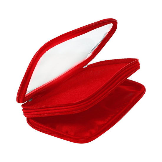 ImpecGear Travel Electronic Organizer Pouch Accessories Bag & Hygiene Costmetic Bag Kit IN-ONE (Red or Black Pack Of 1 (TK1091)