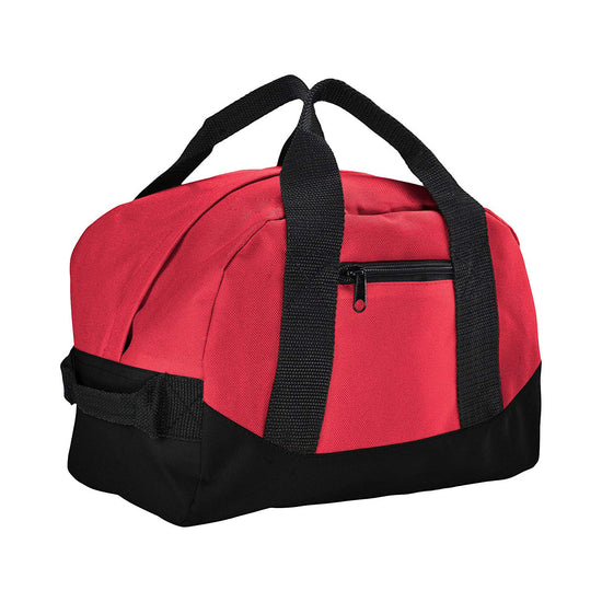 12" Mini Sports Gym Duffle Travel Bag, Carry-On OR 1 DOZEN (Royal, Red, Yellow)