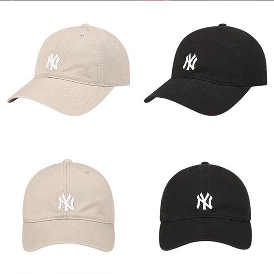 Unisex baseball caps hats high quality khaki hat material unstructured cotton soft adjustable washed custom NY logo Men/Women cap hats