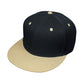 Flat Bill Polyester Cap, 6 Panel Adjustable Snap Hat for Travel, Work, Office, Summer - 6FBC