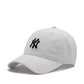Unisex baseball caps hats high quality khaki hat material unstructured cotton soft adjustable washed custom NY logo Men/Women cap hats