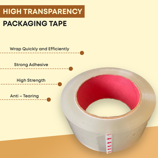 Premium Tape Clear Plastic Weatherseal Tape 2"-Boxes Bags Packaging and Sealing