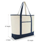 LARGE Canvas Reusable Grocery Shopping Bag Boat Tote Totes Bag 22" 4 Color