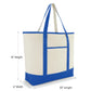 LARGE Canvas Reusable Grocery Shopping Bag Boat Tote Totes Bag 22" 4 Color
