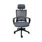 ImpecGear Ergo HQ Mesh Back/Fabric Seats W/Black Frame Easy Folding Fold Out Chairs (Kairo Grey With Headrest)