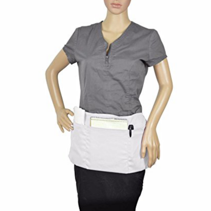 1 Waist Apron w/ 3 Pockets Poly Cotton Restaurant Home Bib Spun, comes in 1, 3, 6, 12, 50, 100-Pack, Black, Green, Navy, White, Royal, Red (1, Black)