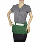 Waist Apron with 3 Pockets Poly Cotton Commercial Restaurant Home Bib Spun, 2-Pack, Green