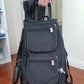 22" Black Rolling Duffel Bag With 5 Pockets For Office Work Exercise Gym Outdoor