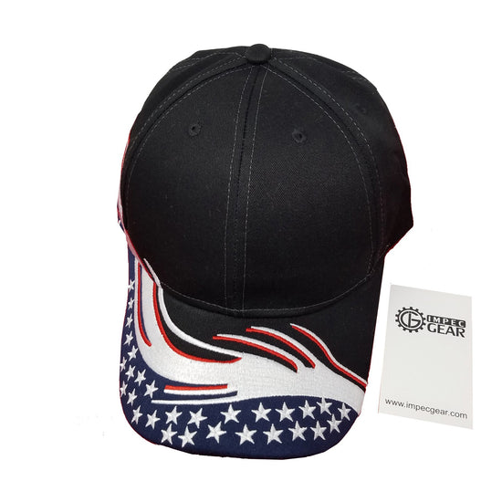 2 Packs ImpecGear USA Flag Patriotic Baseball Cap/ Hats (2 PACK FOR PRICE OF 1)