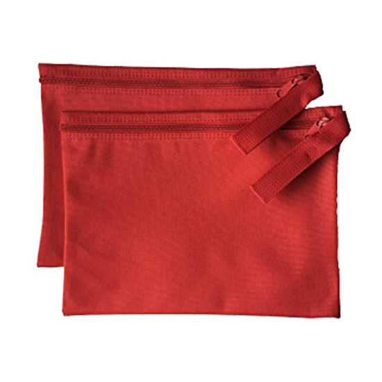 2 PACK ImpecGear Document Zipper Cash Bags Poly Cloth Value Packages, 12.5" x 9.5" (Royal)