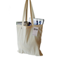 Set of 3 Wholesale 100% Cotton Tote Grocery Bag Recycled Reusable Shopping Tote Bag (SET OF 3 - NATURAL)