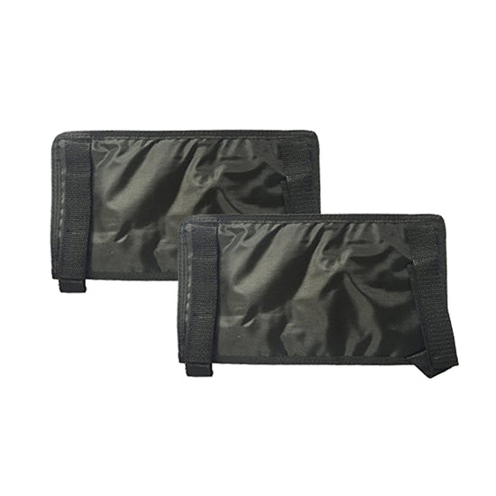 2-Pack Deluxe Auto Car Visor Organizer Item Holder Storage Multi-Pocket w/ Velcro Strap (Pack of 2, Black)