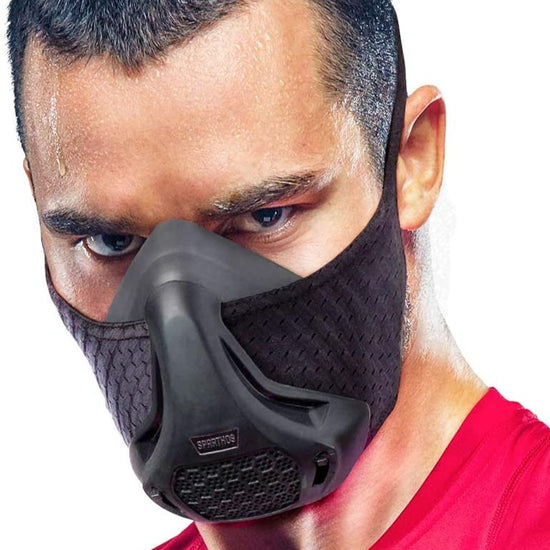 Black Stamina/Training Mask High Altitudes Stimulate Gym Cardio Fitness Running