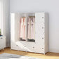 KOUSI  Portable Closet Wardrobe Closets Clothes Wardrobe Bedroom Armoire Storage Organizer with Doors, Capacious & Sturdy