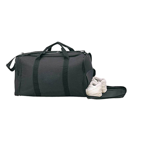 1 Dozen Sports Gym Travel Yoga Bag with Shoe Storage Duffle Black WHOLESALE LOTS