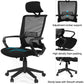 ImpecGear Ergo HQ Mesh Back/Fabric Seats W/Black Frame Easy Folding Fold Out Chairs (kairo Black With Headrest) Or (Custom Color Seat Fabric-with many different beautiful colors