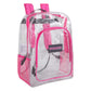 24 Pack Trailmaker Clear Water Resistant Backpack W Padded Back Support Straps Unisex
