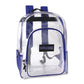 Trailmaker Clear Water Resistant Backpack W Padded Back Support Straps Unisex