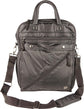 2 in 1 Backpack & Briefcase Black Nylon Bag for Travel Work 12" x 15" x 6"