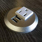 Desktop Power Grommet Outlet Data Center 2" Hole No Drilling Required, 1 Outlet W/2 USB Ports(FREE RETURN) (No Drilling Required- 6ft Power Cord)