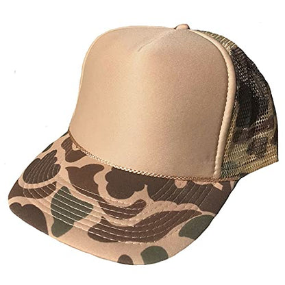 Camouflage Trucker & Baseball Hat/Cap W/ Poly Foam Front & Foam Backing - CPC