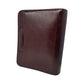Impecgear PU Leather Professional Portfolio Padfolio Travel Briefcase Organizer W/iPad Mini Tablet Sleeve Holder, File Dividers W/Notepad 3-Ring Binder W/ Smart Handle & Strap-Double Zippered Closure (Free Pen) (Burgundy - PU Leather - DC3064)