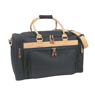 22" LARGE Deluxe Sport Gym Tote Bag and Travel Duffel Bag Carry Black/ Khaki