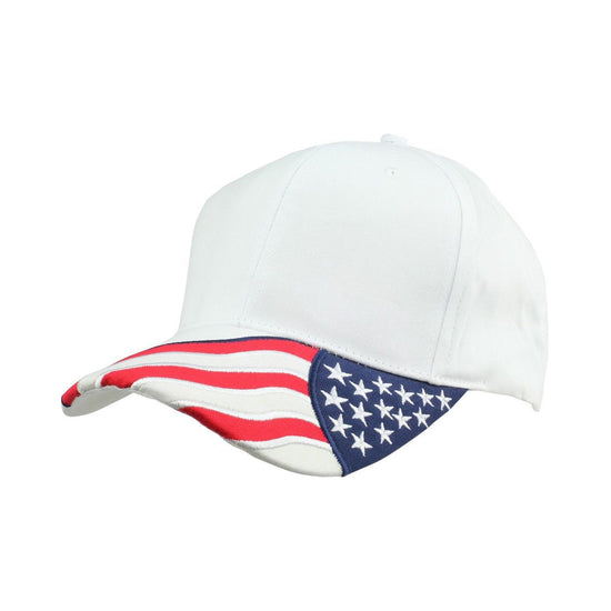 2 Packs - ImpecGear American Flag Patriotic Flag Baseball Cap/ Hat in Red, Black, White, Khaki and Navy Blue Stars and Wavy Stripes (2 PACK FOR PRICE OF 1)