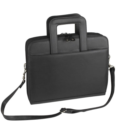 3-Ring Binders W/ 1 inches RING DIAMETER, Folder File Divider Organizer Planner Double Zippered Closure W/ Smart Handle, Interior 11" Tablet Sleeve, Briefcase Luggage Portfolio