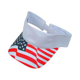 ImpecGear 2 Packs USA Flag Patriotic American Stripes Visor  (2 Pack for Price of 1)