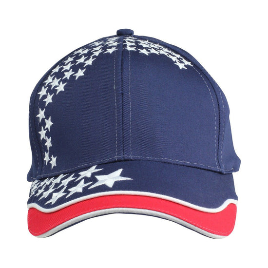 2 Mens New Blank Hat USA POWER Flag Cap ALL STAR 6 Panels American Patriotic Caps