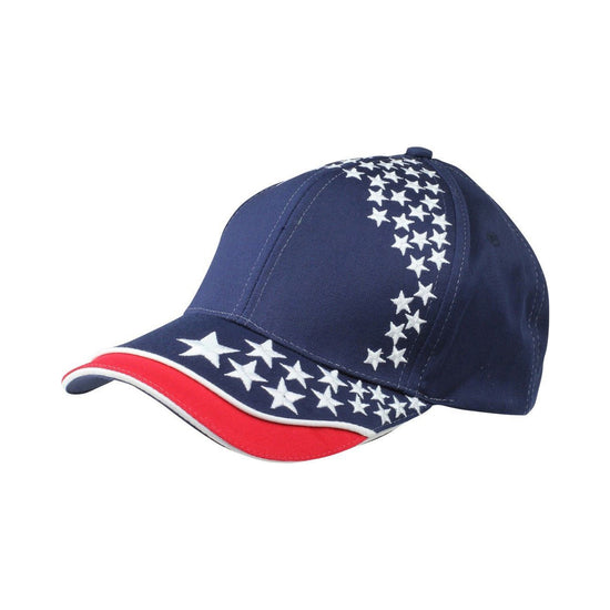 2 Mens New Blank Hat USA POWER Flag Cap ALL STAR 6 Panels American Patriotic Caps