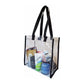 Clear 12" x 12" x 6" NFL Stadium Approved Tote Bag with VELCRO CLOSURES, 22" Handles, Great for Travel & Disney