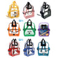 Custom Clear Backpack with Own Name And Theme, Be Unique Stand Out - 15" - Color - Black, Red, Puple, Gold, Teal, Gray, Pink, Orange, Navy