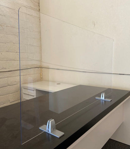 Protective Sneeze Guard made with Crystal Clear Acrylic for Desk Table Counter Top