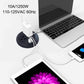 Round Desktop Conference Room Power Grommet Outlet, FITS 3 1/8" - 3 1/4" 2 (TR) AC Outlets, 2 USB Charging Ports, 1 CAT 6, 1 HDMI, ETL Listed DC8689
