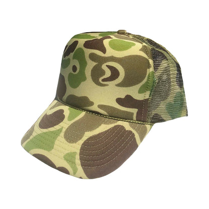 Two Tone Camo Hunting Trucker Baseball Foam Mesh Hats Caps For Outdoors Travel