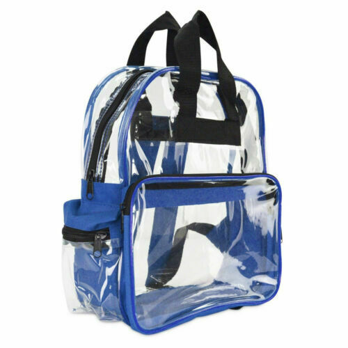 Travel Bag Unisex Transparent School Security Clear Backpack Red Plastic CBP