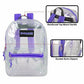 Trailmaker Clear Bag/Backpack With Reinforced Straps & Front Accessory Pocket
