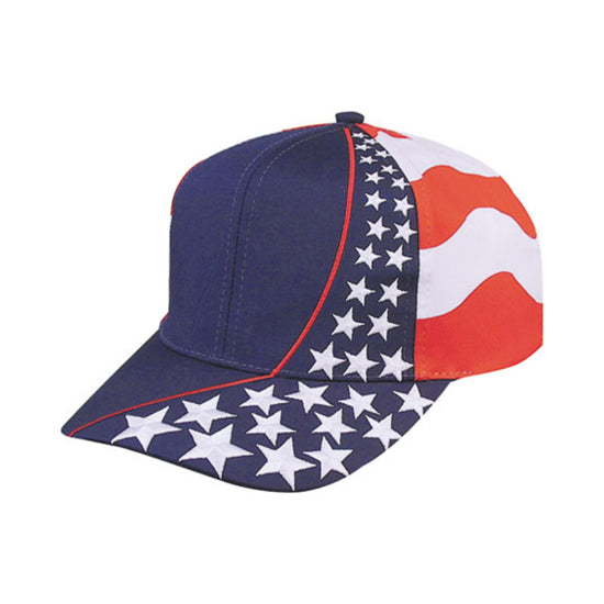 USA US Flag American Patriotic Stars 6 Panel Cotton Twill Baseball Hats Caps