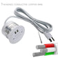 Desktop Power Grommet Outlet Data Center,  3" Hole No Drilling Required, 2 Outlet W/2 USB Ports(FREE RETURN) (SILVER, WHITE or BLACK- 3" (No Drilling Required- 6ft Power Cord)) DC8389
